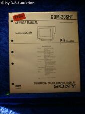 Sony Service Manual Gdm 20SHT (#3186)