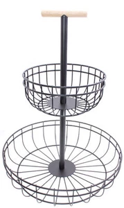 Obst-Etagere 2 stufig Servierständer Obstkorb Obstetagere Kuchenständer Etagere - Picture 1 of 1
