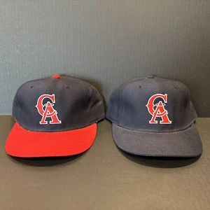 Set Of 2 Vtg 90’s MLB 7 1/2 New Era 59fifty California Angels Pro Model Hat - Picture 1 of 6