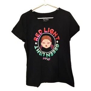Women's. T-shirt. Squid Game. Netflix. Black. XXL Red light. Green light. - Picture 1 of 3