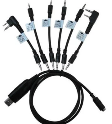 6in1 USB Programming Cable For ICOM Handheld Radio IC-F3S IC-F34GS IC-F4 IC-F43G - Image 1 of 4