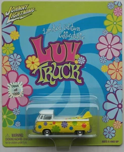 Johnny Lightning VW T1 pianale Luv Truck giallo/bianco tavole da surf 0644 of 1000 IMBALLO ORIGINALE - Foto 1 di 4