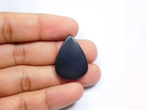 Schwarz Schungit Edelstein Natürlich Cabochon Loser Stein für Schmuck 30 Cts. - Picture 1 of 3