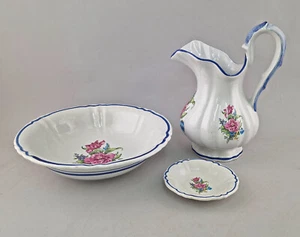 9145091 Wash Set 3 Pieces Mug Wash Bowl JS Keramik Hand Painted - Picture 1 of 4
