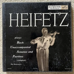 HEIFETZ - Unaccompanied Sonatas & Partitas 3 LP Box Set 1953 RCA • LM-6105 * VG+ - Picture 1 of 21