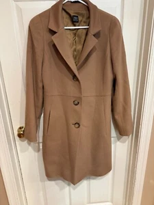 Cinzia Rocca 100% VIRGIN Wool Women's TAN Coat Size 8 LINED ITALY - Picture 1 of 4