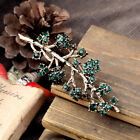 Green Crystal Rhinestone Tree Branch Brooch Pin for Backpack or Clothes
