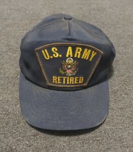 Vintage Northstar 1976 U.S. ARMY RETIRED Blue Adjustable Snapback Hat Cap USA