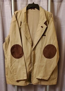 SCANDIA Woods Tan Cotton Jacket with suede trim and elbow patches - Picture 1 of 6