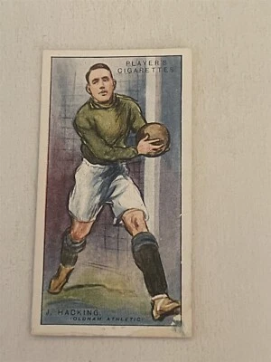 VINTAGE 1928-29 JOHN PLAYER FOOTBALLERS CARD#57 J. HACKING  NO192 - Image 1 of 2