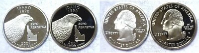 2007-S Idaho Statehood Quarter Silver & Clad Proofs 2 Coin Set - Image 1 of 3