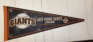 MLB San Francisco Giants Vs Dodgers Last Home Series 3 COM Park Pennant VTG 1999 - Picture 1 of 5