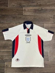 Vintage Umbro England 1998 Home Shirt jersey Large World Cup Short Sleeve - Picture 1 of 7