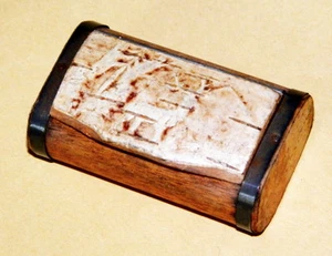 VINTAGE EDWARDIAN ELK SNUFF BOX - Picture 1 of 4