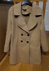 Boohoo Women's Double Breasted Collared Wool Look Coat SIZE 10,  Used Condition 