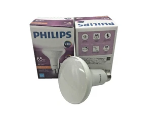 Phillips LED 65W 9W LED Indoor Flood 2 Light Bulbs 9BR30 Rated to Last 22 Years - Picture 1 of 5