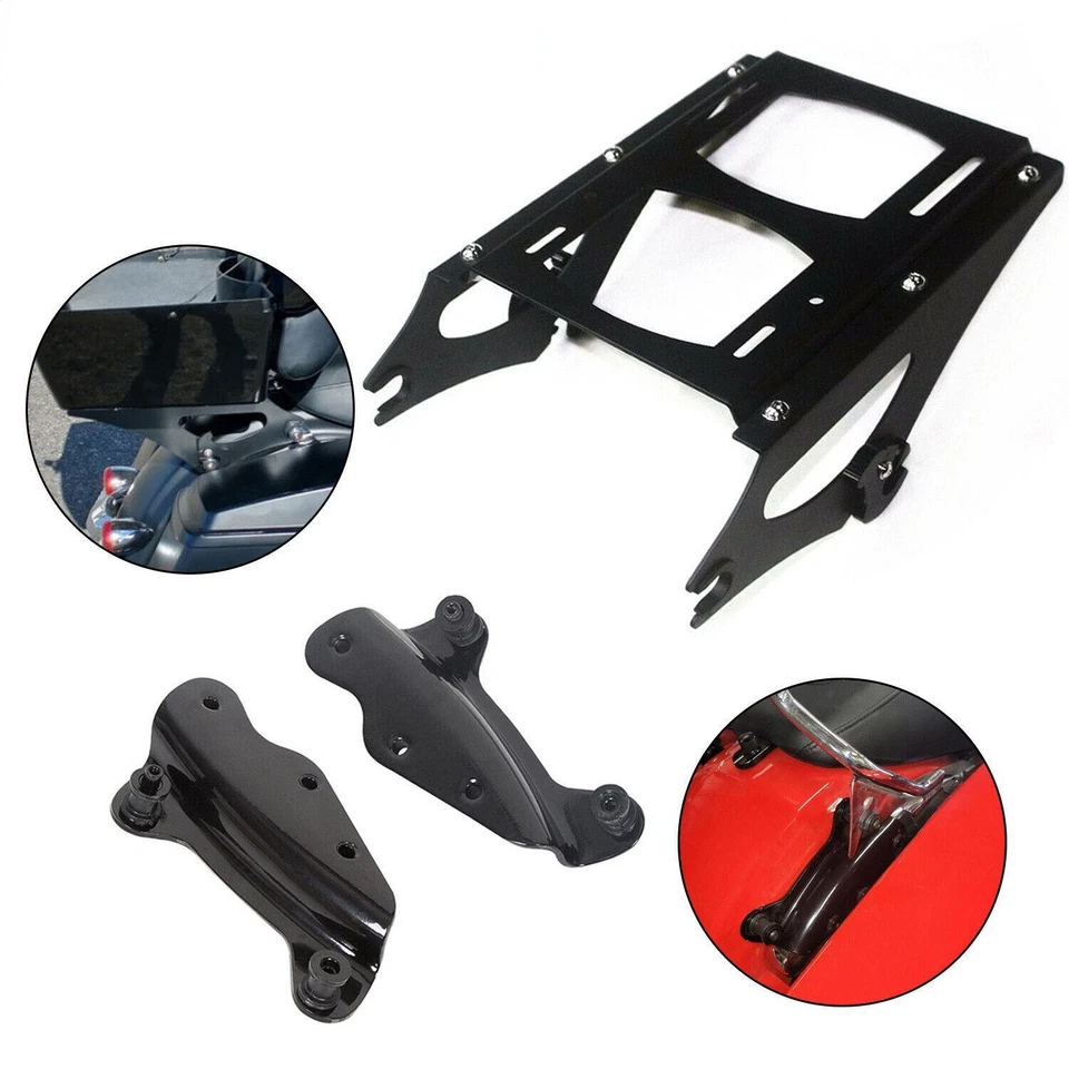 Portaequipajes desmontable con herrajes de acoplamiento para Harley Touring 09-13 Foto 1 de 4