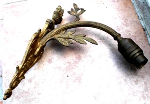 ancienne lampe applique en bronze - Imagen 1 de 5