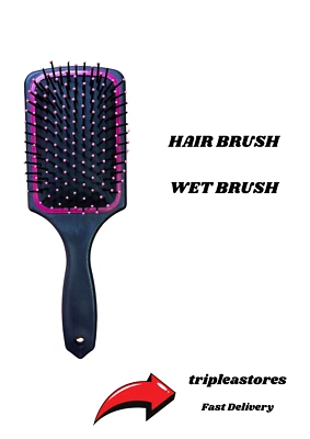 Wet Brush Shine Enhancer New Design Big Hair Brush - Black+Pink - Free Shipping! - Image 1 of 4