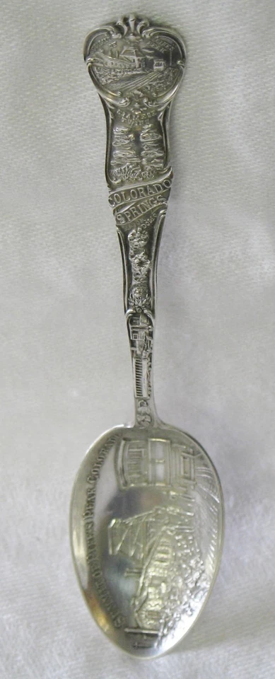 Cuchara de recuerdo de plata esterlina Watson Summit of Pike’s Peak Colorado Springs Foto 1 de 1