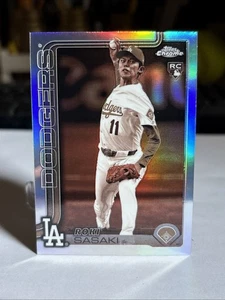 2025 Topps Chrome - Roki Sasaki Sepia Refractor RC #217 Los Angeles Dodgers - Picture 1 of 2