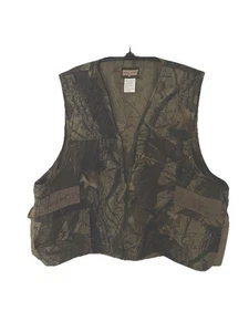 Vintage SafTbak Realtree Camo Chore Pocket Cargo Duck Hunting Vest Size 2XL - Picture 1 of 8