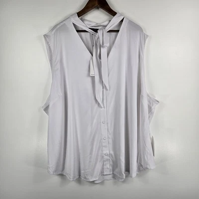 Camiseta sin mangas blanca Universal Standard para mujer talla 3XL corbata lazo nueva con etiquetas Foto 1 de 4