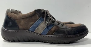 Born Dutchman Tie Dark Brown Blue Suede Casual Sneaker Shoes H48723 Mens 10M - Picture 1 of 11