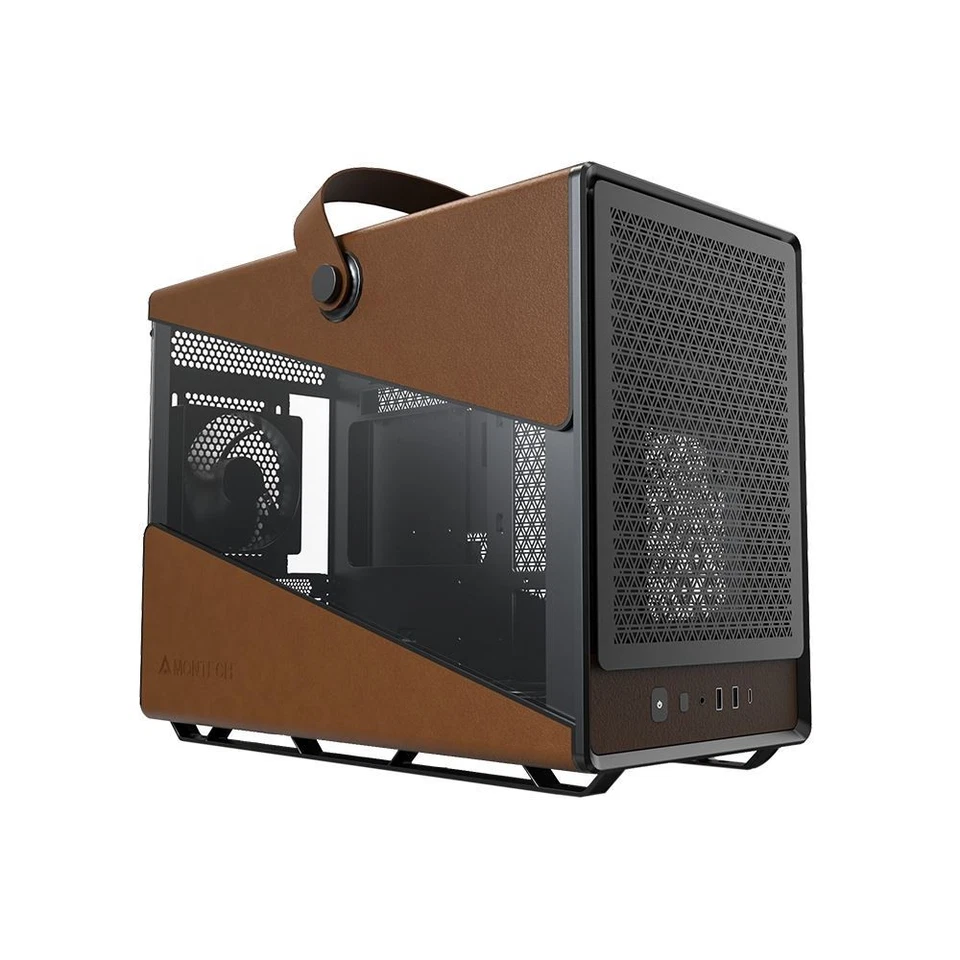 Montech Heritage PRO Tempered Glass microATX Mid-Tower Computer Case - Black - Image 1 of 4