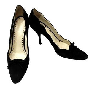 Zapatos de salón YSL Yves Saint Laurent de gamuza de cuero 9 EU 39,5 borde vieira de colección - Imagen 1 de 12