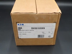 INTERRUPTOR DE DESCONEXIÓN EATON DH361UGKN 3-P 4-W 30A 600V NO FUSIBLE NEMA 1 HD CON NEUTRAL - Imagen 1 de 5