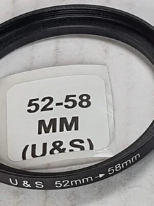 52-58mm Metal Step Up Adapter Ring 52mm Lens to 58mm Filter Converter E52-E58 - Picture 1 of 6