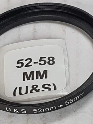 52-58mm Metal Step Up Adapter Ring 52mm Lens to 58mm Filter Converter E52-E58 - Image 1 of 4