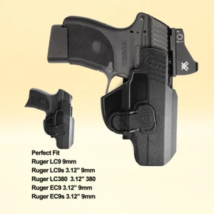 EC9 Holster OWB For Ruger EC9 EC9S LC9 LC9S LC380 3.12” 9mm .380 Holster - Picture 1 of 7