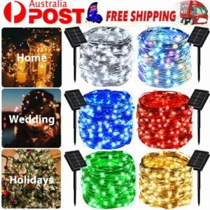 SALE - LED Solar Fairy String Lights Outdoor Garden Christmas Party Decor Gift - Picture 1 of 20