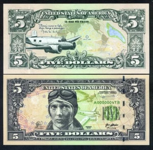 USA, 5 $, 2018, Privatausgabe, Essay vorgeschlagenes Design - Amelia Earhart F - Bild 1 von 1