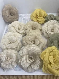 HANDGEMACHTE JACKLEINEN BLUMEN 15 ANZAHL, 4 UND 3 ZOLL - Bild 1 von 2