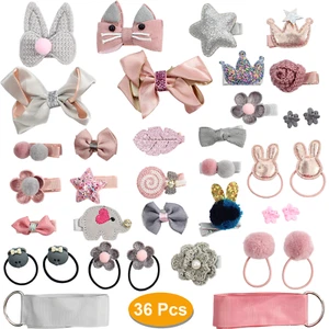 Baby Girl's Hair Clips Cute Hair Bows Baby Elastic Hair Ties Hair Accessories Po - Picture 1 of 21