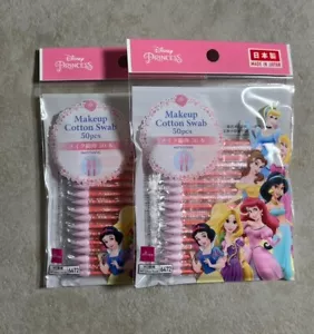 DAISO DisneyPrincess Japan 2Way MAKE UP Cotton Buds Precision tip Pointed swabs - Picture 1 of 2