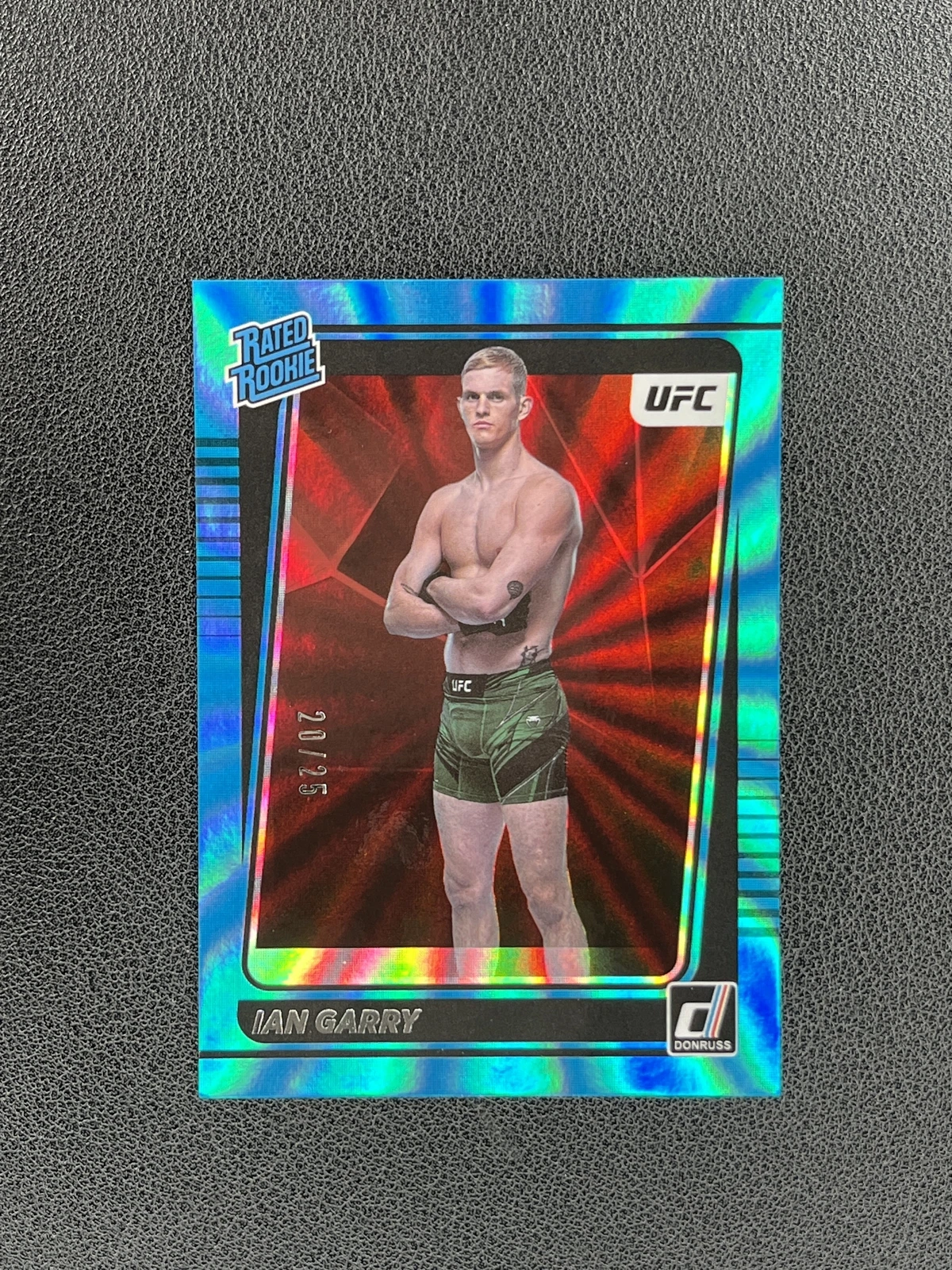 2022 Donruss UFC Ian Garry RC Rated Rookie Holo Teal Laser /25 MDJ1Y