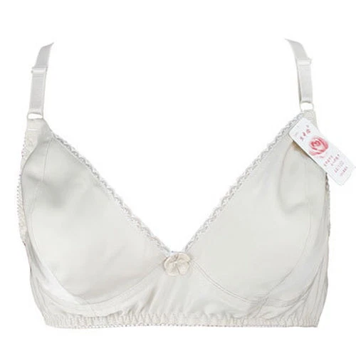 Sujetador fino 100 % seda sin aros ropa interior para dormir bikini 34C 36C 38C 40C 44C 42 para mujer Foto 1 de 4