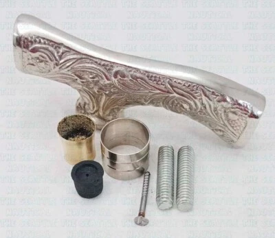 Nuevo mango de latón Derby con acabado cromado victoriano solo para bastón para caminar regalo Foto 1 de 4