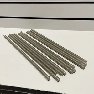Stainless Steel All Thread Rod 3/8-16 x 14” +/- -Qty 12 - low grade SS - used - Picture 1 of 6