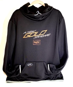 Rawlings Women's Funnel Neck Fleece Pullover Kangaroo Pocket Black XXL - Picture 1 of 11