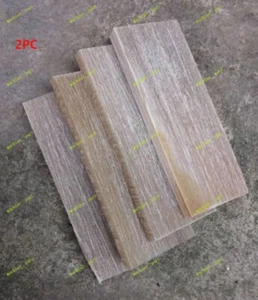 2 Stück Natur Blume Gelb Büffelhorn Blatt Messer Rohlinge Platte Griff Material - Bild 1 von 4