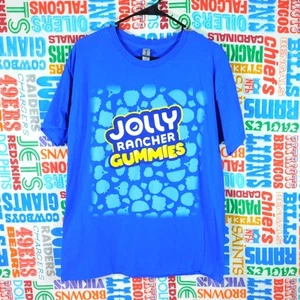 Jolly Rancher Gummies Promo T Shirt Size L Blue Big Graphic Candy - Picture 1 of 4
