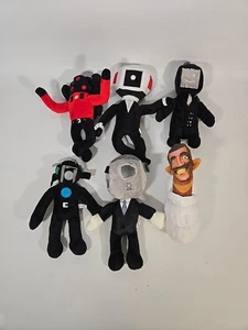 Skibidi Toilet Plush Lot Of 6 - Picture 1 of 14
