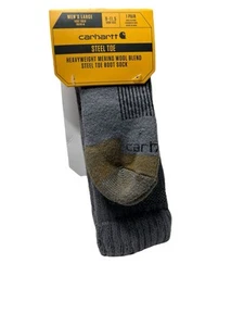 Carhartt Wool Socks Mens Boot Sock Merino Blend Steel Toe Boot Sock - Picture 1 of 3