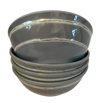 Juego de 4 cuencos de sopa de cereal azul melamina Cambria Pottery Barn Kids Foto 1 de 4