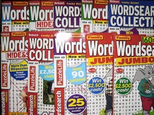 10 Wordsearch Puzzle Books Adults Books Mags - You get all 10 - Great Value NEW - Picture 1 of 18